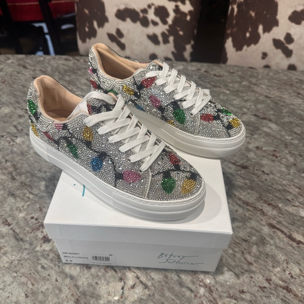 Betsey Johnson Sparkling Rhinestone Sneakers